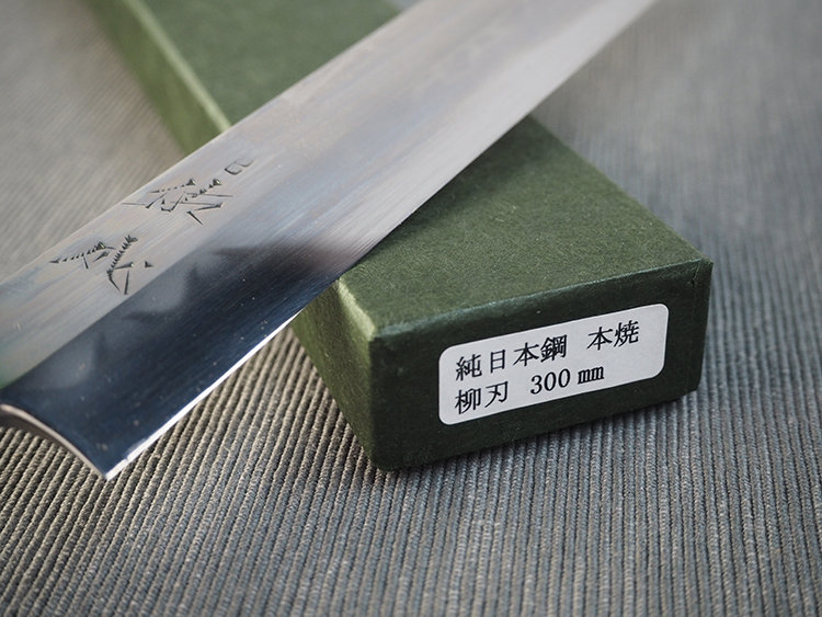 佑成/《本燒柳刃黑檀柄+銀卷》/ 300mm / 刺身生魚片刀/ 專業用廚刀