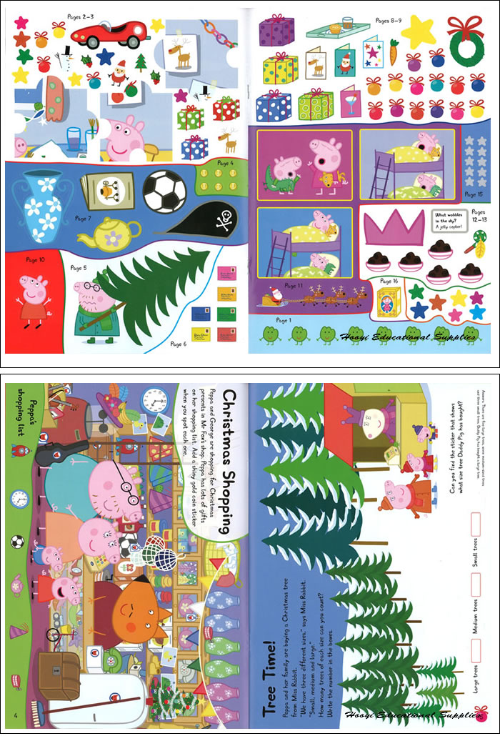 ☆聖誕節繪本☆ Peppa Pig： Peppa's Christmas Fun Sticker Activity