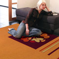 薇春典雅/溫暖/橘色/客廳地毯-繽卉160x230cm
