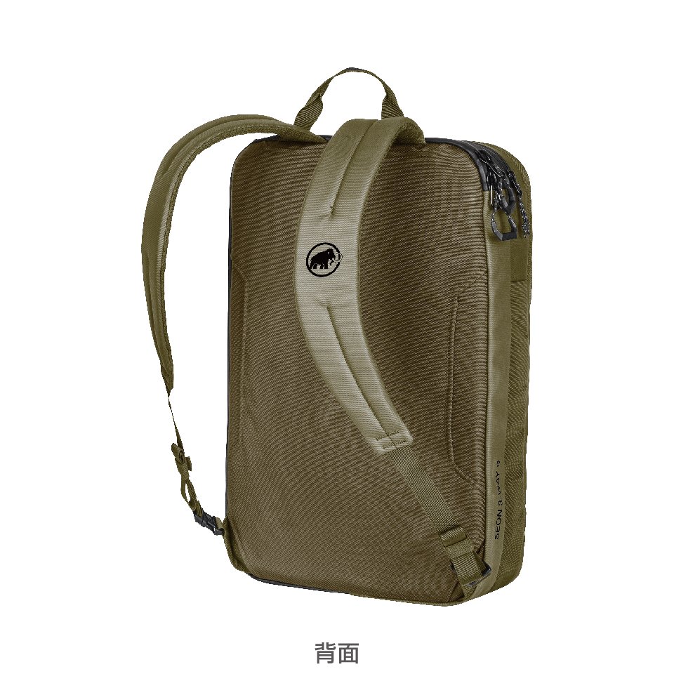 Mammut 長毛象 Seon 3-Way 三用攀岩通勤筆電後背包 18L 橄欖綠 #2510-04060