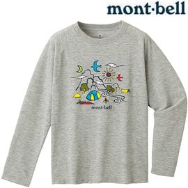 Mont-Bell Wickron 兒童排汗長T/小朋友長袖排汗衣 1114259 1114260 HCH 麻灰