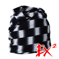 EX2 中性 方格多功能圍脖 (黑白) 668098 圍巾 造型帽 格紋 平織帽 帽子 口罩 頭巾