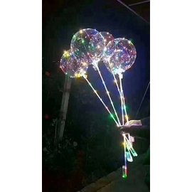《新款帶杆波波球》高亮度3米長LED線 可充20吋球體 免氦氣 告白氣球【附電池】