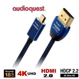 鈞釩音響~美國線聖 Audioquest Micro to HDMI Slinky 極細高品質傳輸線2.0m 支援4K