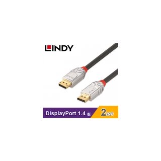 【LINDY 林帝】 CROMO 鉻系列 DisplayPort 1.4版 公-公 傳輸線 2M 36302