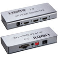 真4K HDMI 2.0版 一進二出 1進2出 分配器 HDCP 2.2 1.4 HDR PS4 PRO