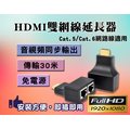 HDMI訊號延長器 延伸器 傳輸30米 免電源 雙網路線延長器 雙網RJ45 放大器 AHD1080P 攝影機 監視器 三泰利專業監視器批發