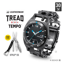 Leatherman TREAD TEMPO 工具手鍊錶 #832420(黑) 【加贈STYLE CSX1 】-#LE TREAD TEMPO/BK