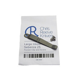 Chris Reeve Large Inkosi / Sebenza 25 鈦金屬背夾及專用單顆螺絲-CRK 5004 -#CR CLIP &amp; SCREW/LIN S25