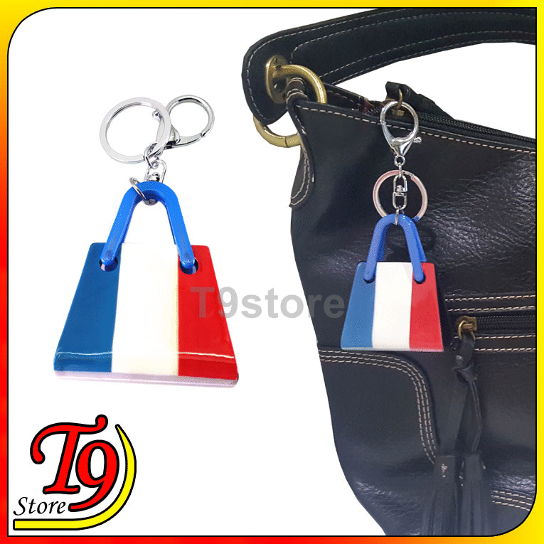 【T9store】日本進口 法國國旗鑰匙圈吊飾 包包吊飾