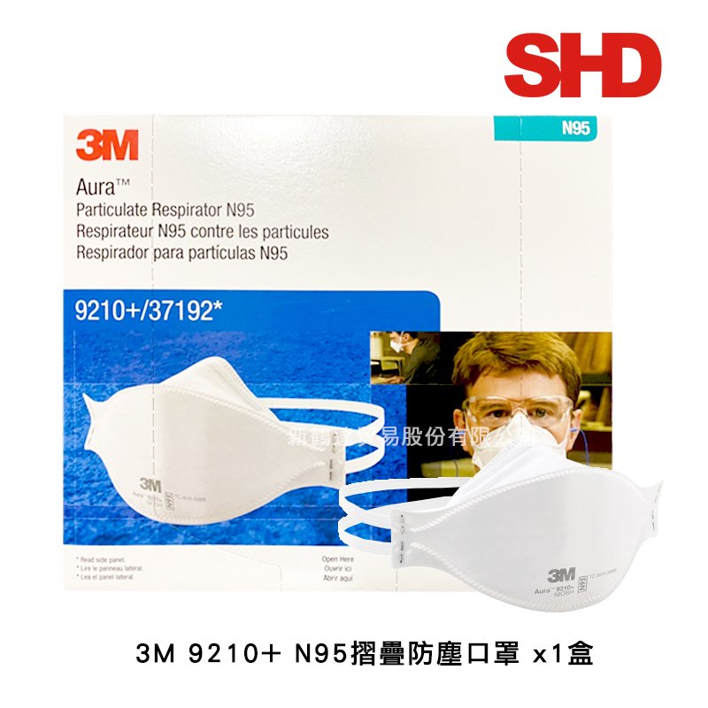 3M 9210+頭戴式N95摺疊口罩(1盒) - PChome 商店街