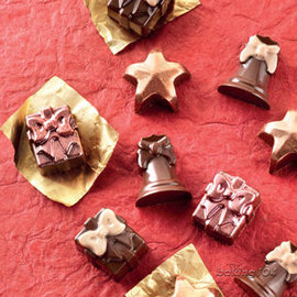 義大利 Silikomart 矽膠模 矽膠烤模 巧克力模 聖誕節 平安夜 禮物,星星,金鐘 12連 多連矽膠模糖 SCG06