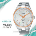 CASIO時計屋 ALBA 雅柏手錶 AS9D30X1 石英男錶 不鏽鋼錶帶 銀白 防水50米 日期顯示 全新品 保固一年 開發票