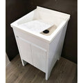 新時代衛浴 50 公分實心人造石洗衣槽 + 浴櫃組 活動洗衣板 浴櫃也可訂製 aiu 550