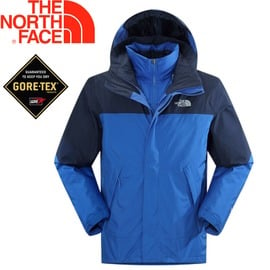 【The North Face 美國 男款 Gore-Tex羽絨兩件式外套《深藍/寶藍》】可拆式/防水透氣/保暖/CTS2