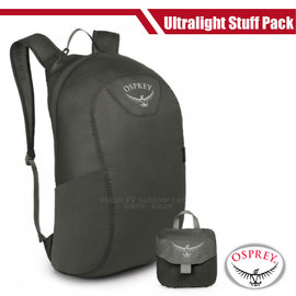 【美國 OSPREY】Ultralight Stuff Pack 18L 超輕量多功能攻頂包/壓縮隨身包.隨行包.小背包.輕便日用包.雙肩包.單車背包.自行車_暗影灰 R