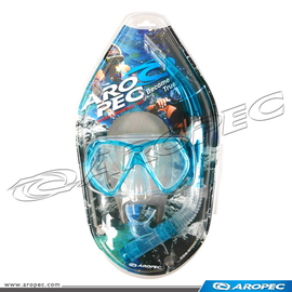 台灣潛水---AROPEC 成人款矽膠面鏡呼吸管組合 (半乾式)