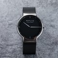 BERING 丹麥國寶 MAX RENE設計師聯名限量時尚錶款/40mm-銀+黑-15540-004黑