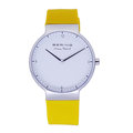 BERING 丹麥國寶 MAX RENE設計師聯名限量時尚錶款/40mm-黃矽膠-15540-600