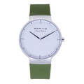 BERING 丹麥國寶 MAX RENE設計師聯名限量時尚錶款/40mm-綠矽膠-15540-800