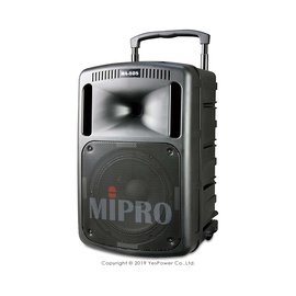 ＊來電享最低價＊MA-808 熱賣款 MIPRO 267W手提無線擴音機/16頻道/2支無線麥克風/CD+USB錄放音模組/內建藍芽功能/充電式/台製/附防塵套