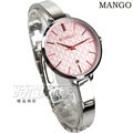 (活動價) MANGO 簡單時光菱格紋女錶 防水手錶 學生錶 日期視窗 藍寶石水晶 不銹鋼 粉紅面 MA6721L-10