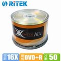 錸德RiTEK X系列 16X DVD+R光碟片 (50片布丁桶裝)