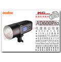 凱西影視器材【 Godox 神牛 AD600Pro 600W 鋰電池 外拍燈 TTL M 高亮度模擬燈 色溫恆定 公司貨 】 2.4G無線 高速同步 X1 X pro AD600