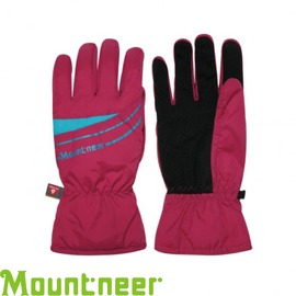 【Mountneer 山林 PRIMALOFT防水觸控手套《桃紅/水藍》】防風透氣/保暖/騎車手套/12G08