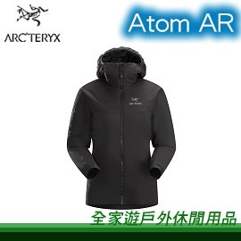 【全家遊戶外】㊣ ArcTeryx 始祖鳥 女 Atom AR化纖外套 黑(Black) ARC14664-S、L/保暖外套 連帽外套 合成纖維