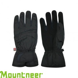 【Mountneer 山林 PRIMALOFT防水觸控手套《黑/灰》】防風/可觸控/騎車手套/12G07