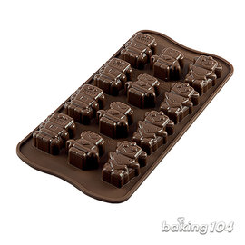 義大利 Silikomart 矽膠模 3種機器人 矽膠烤模 巧克力模 糖果模 12連多連矽膠模 SCG18