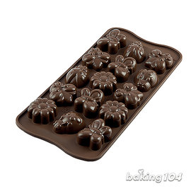 義大利 Silikomart 矽膠模 蝴蝶 向日葵 瓢蟲 蜂蜜 矽膠烤模 巧克力模 糖果模 15連多連矽膠模 SCG24