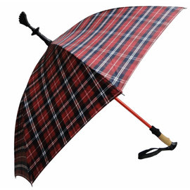 [Weiyi-唯一] 兩用式健走傘,一把能登山的神奇雨傘/登山傘/登山杖/健走杖-鮮豔紅