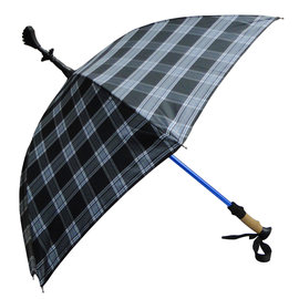 [Weiyi-唯一] 兩用式健走傘,一把能登山的神奇雨傘/登山傘/登山杖/健走杖-沉穩藍
