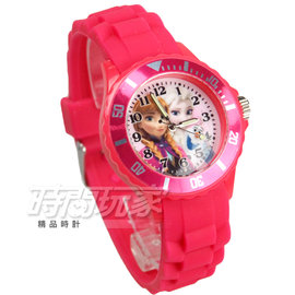 Disney 迪士尼 時尚卡通手錶 冰雪奇緣 艾莎與安娜 兒童手錶 數字女錶 桃紅 DT冰雪奇緣桃