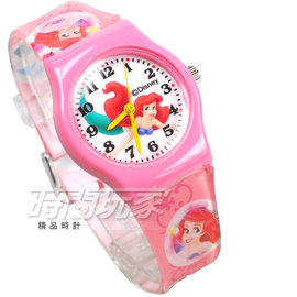 Disney 迪士尼 時尚卡通手錶 小美人魚 公主 兒童手錶 數字 女錶 粉紅色 D小美人魚小P2