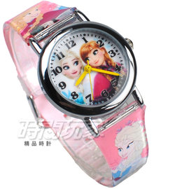 Disney 迪士尼 時尚卡通手錶 冰雪奇緣 艾莎公主 安娜公主 兒童手錶 數字 女錶 粉紅色 D冰雪小P3