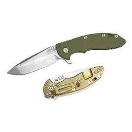 Rick Hinderer XM-18 3.5 Spanto 石洗刃橄欖綠G10銅色鈦柄戰術折刀 -#HINDERER XM18-3.5-OD-SPAN/BR S