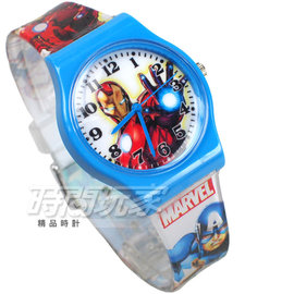 Disney 迪士尼 時尚卡通手錶 漫威 復仇者聯盟 鋼鐵人 兒童手錶 數字男錶 藍色 D鋼鐵人大藍-2