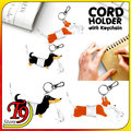 【T9store】日本進口 Cord Holder 帶鑰匙圈的可愛狗狗 耳機繞線夾 狗狗掛鉤吊飾 耳機理線支架
