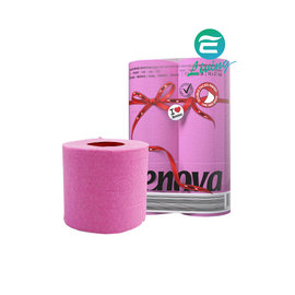 【易油網】RENOVA 粉色 浴廁用衛生紙 (一組六捲) #20756