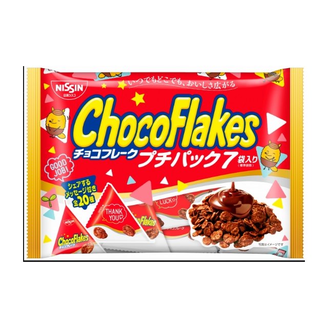 +東瀛go+ (短效特價)NISSIN 日清 CHOCO FLAKES 巧克力風味脆片餅乾 7袋入 分享包 日本進口