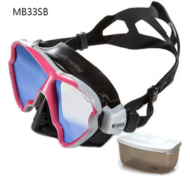 台灣潛水---V.DIVE MB33S TYPE “X” UV鏡面黑矽膠面鏡