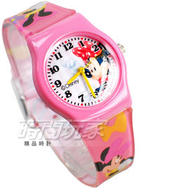Disney 迪士尼 時尚卡通手錶 米妮 兒童手錶 數字 女錶 粉紅色 D米妮小P2
