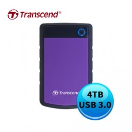 Transcend 創見 StoreJet 25H3 4TB 紫色 USB3.0 2.5吋 行動 外接硬碟 TS4TSJ25H3P 25H3P