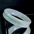 珍珠林~特價款雕刻藝術玉鐲~A貨天然糯種紫羅蘭俏色翡翠(內徑59mm,手圍19號半)#214
