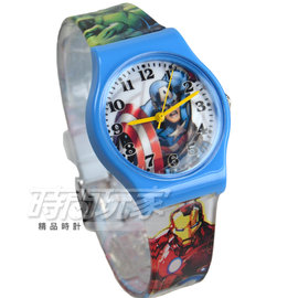 Disney 迪士尼 卡通手錶 漫威復仇者聯盟兒童錶 鋼鐵人 浩克 英雄內戰 男錶 藍 D美國隊長大5 時間玩家