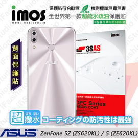 【愛瘋潮】華碩 ASUS ZenFone 5(ZE620KL) / 5Z(ZS620KL) iMOS 3SAS 【背面】防潑水 防指紋 疏油疏水 螢幕保護貼