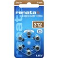 《浩洋電子》德國RENATA助聽器電池 PR41 ZA312 312 一卡六入裝 1.4V